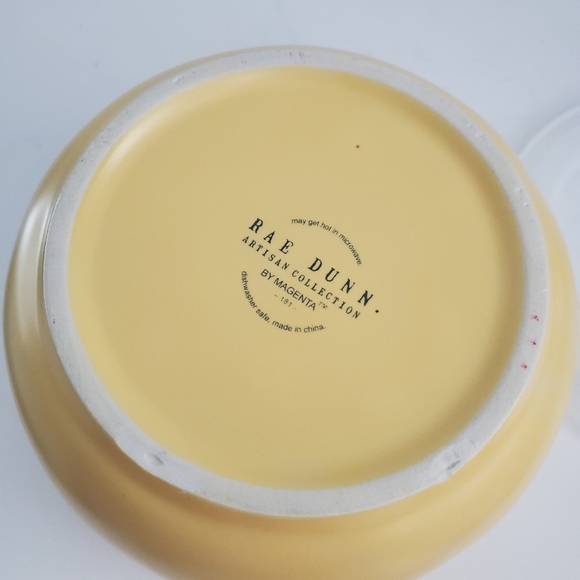 Rae Dunn SAVOR Yellow Ceramic Bowl With Lid - Picture 6 of 8